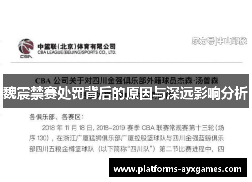 魏震禁赛处罚背后的原因与深远影响分析 魏震禁赛处罚背后的原因与深远影响分析